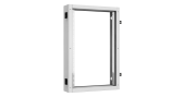 Пристенная поворотная секция NIKOMAX 19", 18U, Ш600хВ904хГ156мм, 1 пары L-образных монтажных направляющих, серый