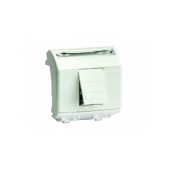 Компьютерная розетка RJ-45, кат.5Е, экранированная, белая, 2мод
