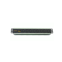 БРП 19" 10A с индикацией Вых: 8хC13, Вх:C14X2м