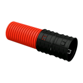 Труба гофр. двустенная ПНД d=140мм красная (50м) IEK