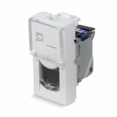 Keystone Jack RJ-45(8P8C), 180 градусов, категория 6, экранированная, безинструментный монтаж, вставка Mosaic (арт.076563)
