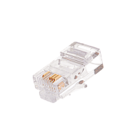 Коннектор NIKOMAX RJ45/8P4C под витую пару, Кат.5 (Класс D), 100МГц, покрытие 6мкд, универсальные ножи, неэкранированный, Ethernet-разводка (контакты 