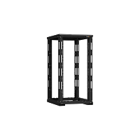 Монтажная стойка двухрамная с разборной рамой 19", 24U, Ш600xВ1195xГ800мм, с крышей, в разобранном виде, черный