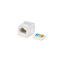 Вставка Keystone JackRJ-45(8P8C), категория5e, без инструмента Toolless, белая