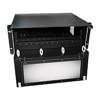 Патч-панель 19” универсальная, пустой корпус, 4U, фиксированная рама вертикальная, 12 вертикальных слотов, 