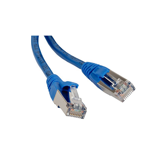 Hyperline PC-LPM-STP-RJ45-RJ45-C5e-1.5M-LSZH-BL Патч-корд F/UTP, экранированный, Cat.5е, LSZH, 1.5 м