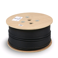 Кабель витая пара UTP (U/UTP), категория 5e, 4 пары (24 AWG), одножильный, для внешней прокладки (+75 C - -40), LSZH-UV (305 м)