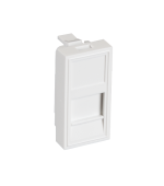 Вставка NETLAN типа Mosaic 22,5x45мм, 1 порт, под модули-вставки типа Keystone, со шторкой, белая, уп-ка 10 шт.