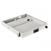 Клавиатурная полка 1U, без клавиатуры (внутренние размеры: 378 х 262 х 36 мм), цвет серый (RAL 7035) (SZB-78-00-00/4)