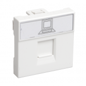 Розетка информационная RJ-45 UTP кат.5e, 2 модуля. РКИ-20-00-П