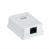 ITK Настенная информационная розетка RJ45 8P8C, кат.5Е, UTP, 1-порт, белая