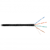 Кабель NIKOMAX U/UTP 4 пары, Кат.5e (Класс D), тест по ISO/IEC, 100МГц, одножильный, BC (чистая медь), 24AWG (0,51мм), полимерный материал нг(А)-HF, в