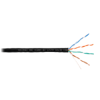 Кабель NIKOMAX U/UTP 4 пары, Кат.5e (Класс D), тест по ISO/IEC, 100МГц, одножильный, BC (чистая медь), 24AWG (0,51мм), полимерный материал нг(А)-HF, в