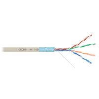 Кабель NIKOMAX F/UTP 4 пары, Кат.5e (Класс D), тест по ISO/IEC, 100МГц, одножильный, BC (чистая медь), 24AWG (0,52мм), полимерный материал нг(А)-LSLTx