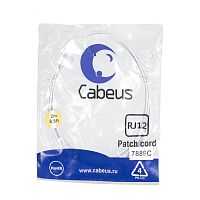 Патч-корд телефонный 2х6р4с, белый, PVC, 2 м