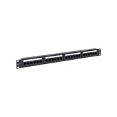 Патч-панель TERACOM PRO 19'' Cat.5E 1U неэкранированная UTP 24 порта RJ-45 Dual IDC с органайзером
