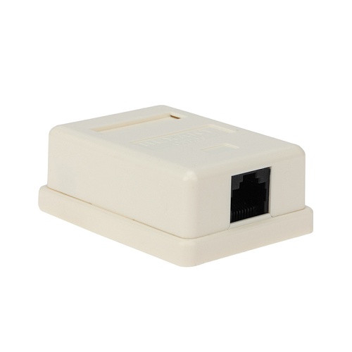 Розетка внешняя 2xRJ-45 кат.5e, PCB, Pure White (Rexant)