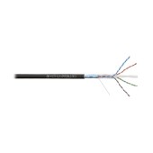 Кабель Премиум F/UTP, 4 пары, Кат.6 (Класс E), 450 МГц, AWG 23, универсальный, LSZH нг(А)-HF, цвет черный, катушка 305 м