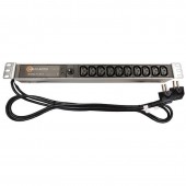 BONCH-ATS/PDU Блок розеток с функцией АВР для стандартного 19 дюймого шкафа имеет 10 розеток С13  и кабели подключения питания длиной 1.7 м. с вилками