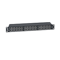 Патч-панель высокой плотности 19" Высота (1U), 48 портов RJ-45, категория 5e, полностью экранированная, Dual IDC