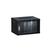 Шкаф настенный 19" TERACOM PRO 6U 600х450 мм дверь стеклянная с замком-ручкой чёрный