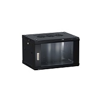 Шкаф настенный 19" TERACOM PRO 6U 600х450 мм дверь стеклянная с замком-ручкой чёрный