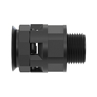 Муфта труба-коробка DN 17 мм, М20х1,5, полиамид, цвет черный