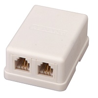 Рoзетка телефонная внешняя, 2 порта RJ-14 (6P4C), CAT 3 REXANT