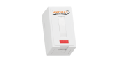 Настенная розетка NIKOMAX, 1 порт, Кат.6 (Класс E), 250МГц, RJ45/8P8C, FT-TOOL/110/KRONE, T568A/B, неэкранированная, со шторкой, белая - гарантия: 5 л