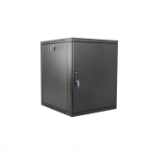 Шкаф телекоммуникационный настенный сварной 12U (600 × 660) съёмные стенки, дверь металл, чёрный