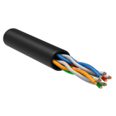 ITK Витая пара U/UTP кат.5E 4х2х24AWG solid LDPE 1м черный (100м/бухта)