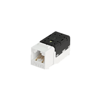 Модуль-вставка NIKOMAX типа Keystone, Кат.6а (Класс Eа), 500МГц, RJ45/8P8C, FT-TOOL/110/KRONE, T568A/B, неэкранированный, белый, гарантия: 5 лет расши