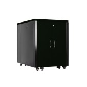 Шкаф Серверный Звукоизолированный 32U, 750х1130, двустворчатые двери, отделка Черный 0080, цвет металлического корпуса черный