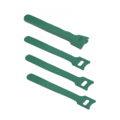 Хомут для кабеля, липучка с мягкой застежкой, 135x14 мм, зеленый (10 шт.)