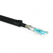 Кабель интерфейса RS-485/422, 4x2x22 AWG (0.76 мм/7х0.254 мм), многопроволочные жилы (patch), SF/FTP, 120 Ом, бронированный алюминиевой лентой (MBAT)