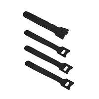 Хомут для кабеля, липучка с мягкой застежкой, 135x14 мм, черный (10 шт.)