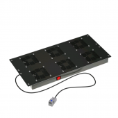 Вентиляторный модуль 19", 6 вент. с термостатом RAL 9005