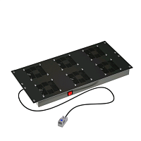 Вентиляторный модуль 19", 6 вент. с термостатом RAL 9005