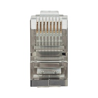 Коннектор (вилка) FTP кат.5e 8P8C универсальная, 15U", 3 зубца, упак 100 шт
