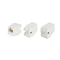 Вставка Keystone Jack RJ-45(8P8C), категория 6, тип 180 градусов, белая