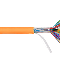 Кабель NIKOLAN U/UTP 50 пар, Кат.3 (Класс C), 16МГц, одножильный, BC (чистая медь), 26AWG (0,405мм), внутренний/внешний, LSZH -40С  нг(А)-HFLTx,  оран