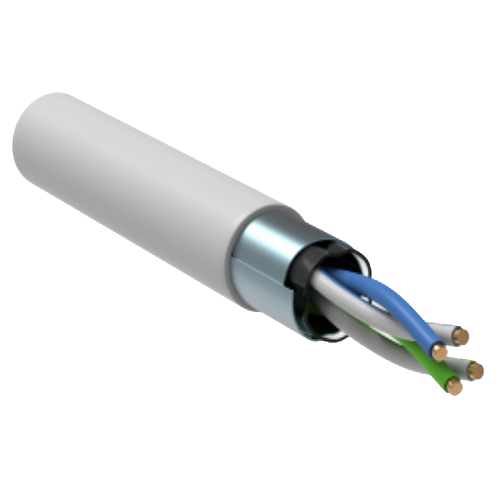 Каб. в. п. F/UTP кат. 5E 2 пары LDPE 1м чер. GENERICA