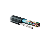 Кабель витая пара, экранированная F/UTP, категория 3, 10 пар (24 AWG), одножильный (solid), с металлическим тросом, внешний, PE, –40°C - +60°C, черный