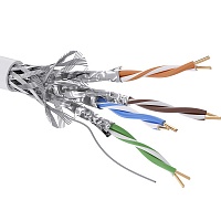 Кабель CAT 6, S/FTP, нг(А)-HF, бухта 305м, белый