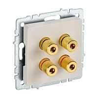 BRITE Аудиорозетка 4-мест. РА10-БрКр беж. IEK
