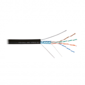 Кабель NIKOMAX F/UTP 4 пары, Кат.5e (Класс D), тест по ISO/IEC, 100МГц, одножильный, BC (чистая медь), 24AWG (0,51мм), полиэтилен, внешний, с многожил