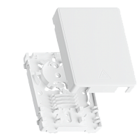 Корпус волоконно-оптической настенной розетки NIKOMAX, до 2 портов SC или LC, белый