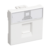 Розетка информационная RJ-45 UTP кат.5e, 2 модуля. РКИ-20-00-П