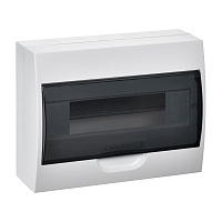 Корпус пластиковый ЩРН-П-12 черн. прозр. дверь IP41 GENERICA