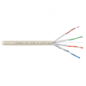 Кабель NIKOMAX U/FTP 4 пары, Кат.6 (Класс E), тест по ISO/IEC, 250МГц, одножильный, BC (чистая медь), 23AWG (0,57мм), полимерный материал нг(А)-LSLTx,
